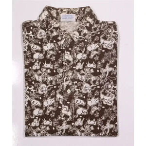 Lilly Pulitzer Men's Stuff Palm Beach Chinese Zodiac Animal Short Sleeve Shirt M